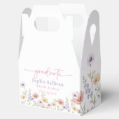 Pink Wildflower Bloom Graduation Party Geschenkschachtel (Geöffnet)