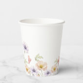 Pink Wildflower Bloom Graduation Party Pappbecher (Rückseite)