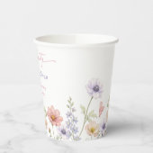 Pink Wildflower Bloom Graduation Party Pappbecher (Links)