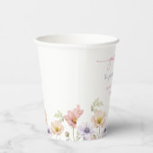 Pink Wildflower Bloom Graduation Party Pappbecher (Rechts)