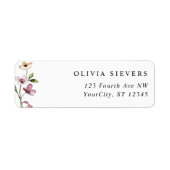 Pink Wildflower Bridal Shower Return Address (Vorne)