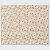 Pink Wildflower Watercolor  Geschenkpapier (Flach)