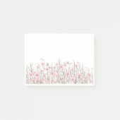 Pink Wildflowers  Post-it Klebezettel (Vorderseite)