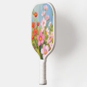 Pink Wildflowers | Watercolor Floral Painting Pickleball Schläger (Links)