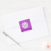 Pink Willkommensticket Quadratischer Aufkleber (Umschlag)