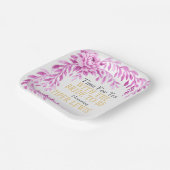 Pink willow Rose bridge Tea Time Pappteller (Gewinkelt)