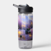 Pink Willow tree bei Sonnenuntergang am Teich Trinkflasche (Rechts)