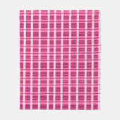 Pink Window Pane Zeitgenössische Ausgabe Fleecedecke (Vorderseite)