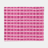 Pink Window Pane Zeitgenössische Ausgabe Fleecedecke (Vorderseite (Horizontal))