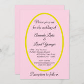 Pink Window Wedding Einladung (Vorne/Hinten)