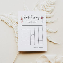 Pink Wine Bridal Bingo Brautparty Game