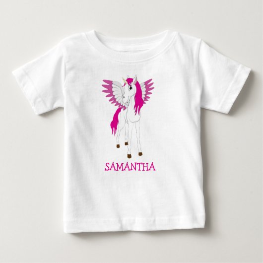 Pink Wing Unicorn Baby Baby T-shirt (Vorderseite)