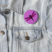 Pink Winged Dragonfly Button (Beispiel)