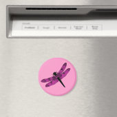 Pink Winged Dragonfly Magnet (In Situ (Geschirrspüler))