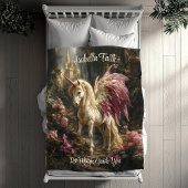 Pink Winged Unicorn Woodland Fleecedecke