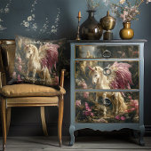 Pink Winged Unicorn Woodland Kissen