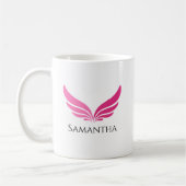 Pink wings Cute Girly Aviation Women Simple  Kaffeetasse (Links)