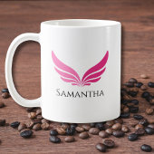 Pink wings Cute Girly Aviation Women Simple  Kaffeetasse