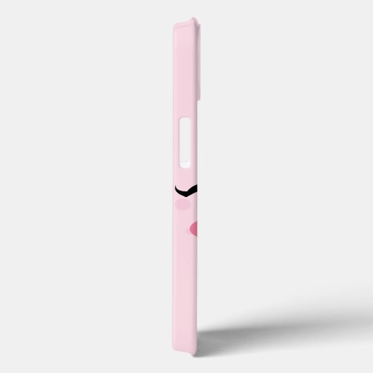 Pink Winking Kawaii Face iPad Case (Rückseite / Rechts)
