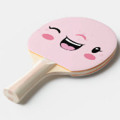 Pink Winking Kawaii Face Ping Pong Paddle Tischtennis Schläger (Vorderseite)