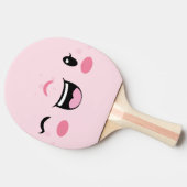 Pink Winking Kawaii Face Ping Pong Paddle Tischtennis Schläger (Seitenansicht)