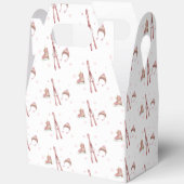 Pink Winter Après Bébé Ski Pattern Baby Shower  Geschenkschachtel (Offen)