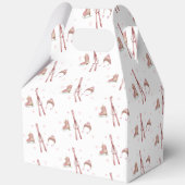 Pink Winter Après Bébé Ski Pattern Baby Shower Geschenkschachtel (Rückseite)