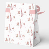 Pink Winter Après Bébé Ski Pattern Baby Shower Geschenkschachtel (Rückseite)