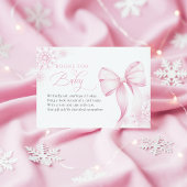 Pink Winter Baby Duschbücher für Baby Begleitkarte