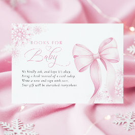 Pink Winter Baby Duschbücher für Baby Begleitkarte