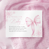 Pink Winter Baby Duschbücher für Baby Begleitkarte