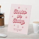 Pink Winter Baby Duschbücher für Baby Sockelschild (In SItu)