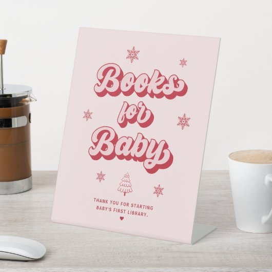 Pink Winter Baby Duschbücher für Baby Sockelschild (In SItu)