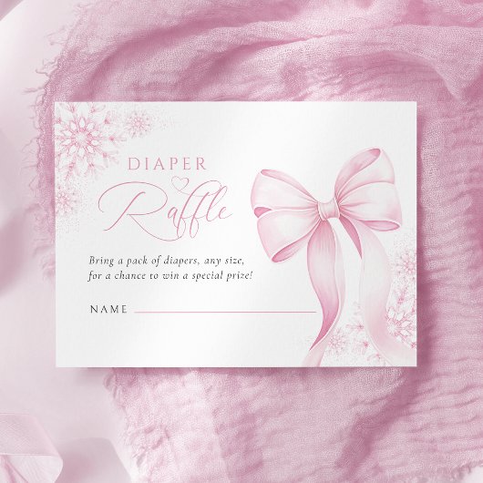 Pink Winter Baby Duschkabine Windelwanne Begleitkarte