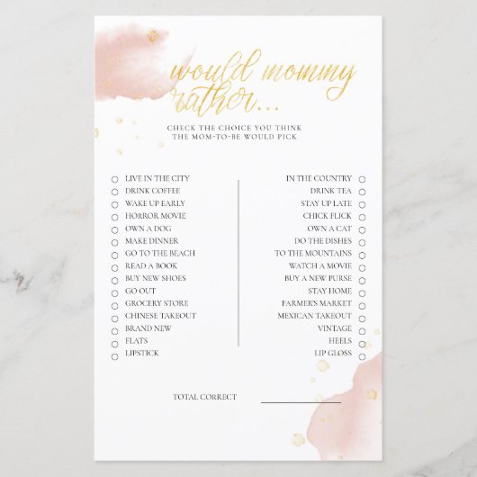 Pink Winter Baby Duschspiel Mami eher (Vorderseite)