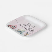 Pink Winter Baby Es ist kalte Außendusche Pappteller (Gewinkelt)