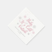 Pink Winter Baby Es ist kalte Außendusche Serviette (Ecke)