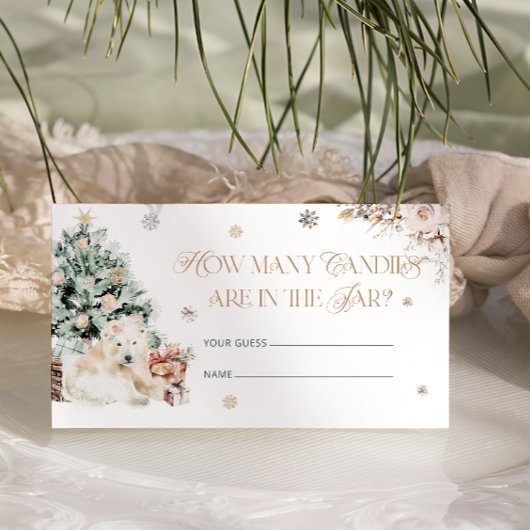 Pink Winter Baby Polar Bär wie viele Kanadier Begleitkarte