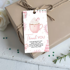 Pink Winter Baby Shower Favor Tag Geschenkanhänger