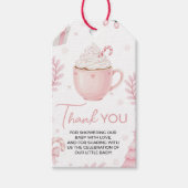 Pink Winter Baby Shower Favor Tag Geschenkanhänger (Vorderseite)