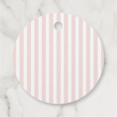 Pink Winter Baby Shower Favor Tag Geschenkanhänger (Rückseite)