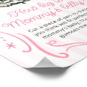 Pink Winter Baby Shower How Big is Mommy's Belly Poster (Ecke)