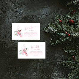 Pink Winter Ballerina Tutu Books For Baby Shower  Begleitkarte