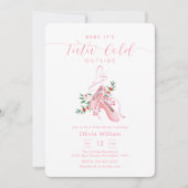 Pink Winter Ballerina Tutu Cold Baby Shower Einladung (Vorderseite)