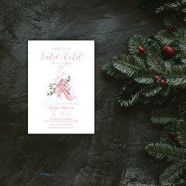 Pink Winter Ballerina Tutu Cold Baby Shower Einladung