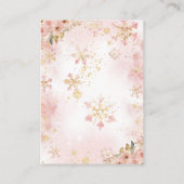 Pink Winter Bear The Girl Baby Shower Book Begleitkarte (Rückseite)