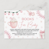 Pink Winter Books for Baby Card Begleitkarte (Vorderseite)