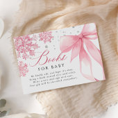 Pink Winter Bow Baby Showbücher für Baby Begleitkarte
