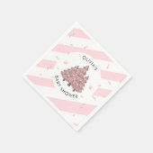 Pink Winter Christmas Tree Baby Dusche Serviette (Ecke)