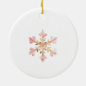 Pink Winter Crystal Ball Weihnachtsfamilie Keramik Ornament (Hinten)
